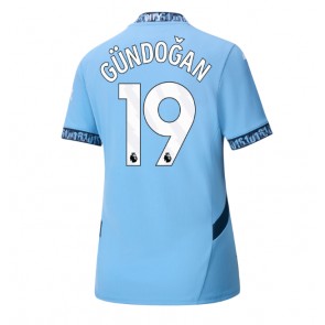 Manchester City Ilkay Gundogan #19 Domaci Dres za Ženska 2024-25 Kratak Rukavima